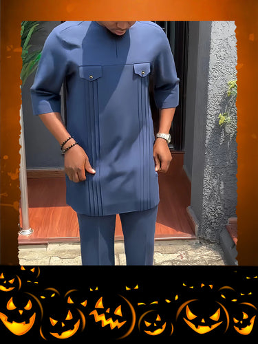 TACOHEAL Solid Round Neck Half Sleeve Men's Set