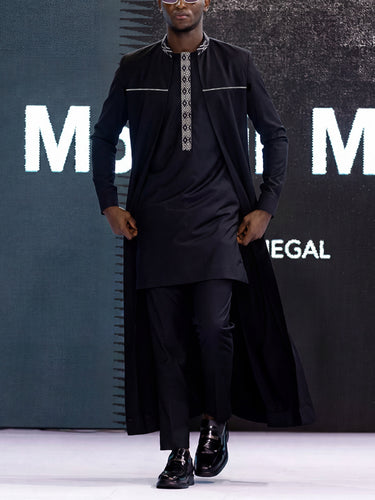 TACOHEAL Ethnic Embroidery Agbada 3 Pieces Set For Men