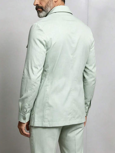 TACOHEAL Turndown Button Down Pocket Men's Set
