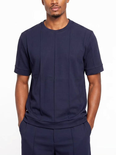 TACOHEAL Solid Short Sleeve Men's Pants Set