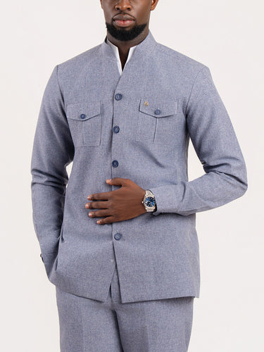 TACOHEAL Button Down Long Sleeve Men's Pants Set