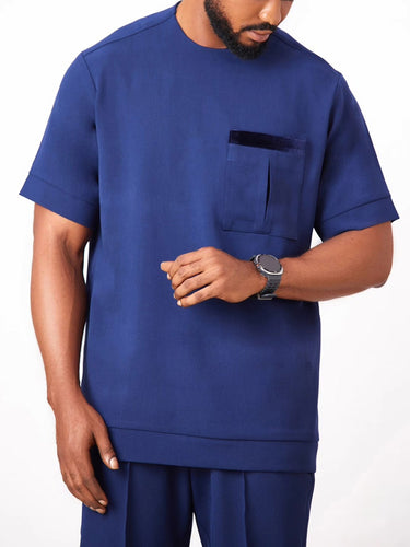 TACOHEAL Round Neck Short Sleeve Men's Pants Set