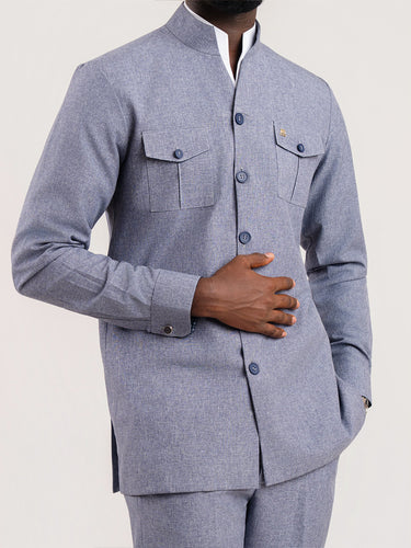 TACOHEAL Button Down Long Sleeve Men's Pants Set
