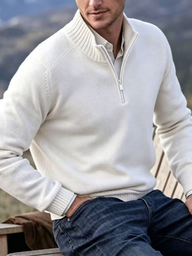 TACOHEAL Plain Men's Knitted Pullover Sweater