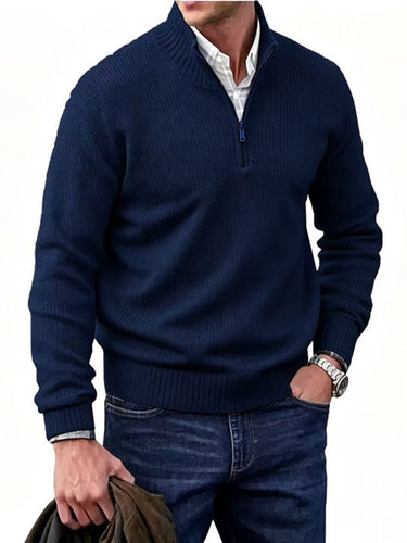TACOHEAL Plain Men's Knitted Pullover Sweater