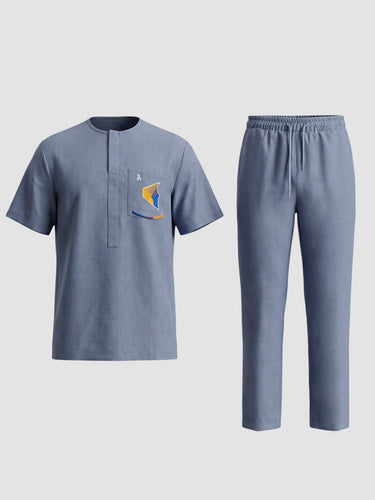 TACOHEAL Round Neck Short Sleeve Men's Set