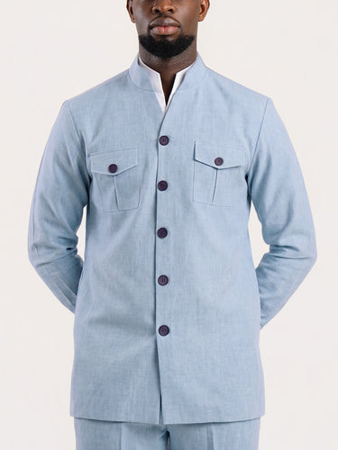 TACOHEAL Button Down Long Sleeve Men's Pants Set