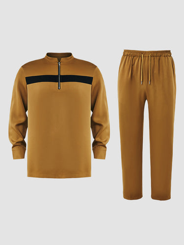 TACOHEAL Colorblock Long Sleeve Men's Pants Set
