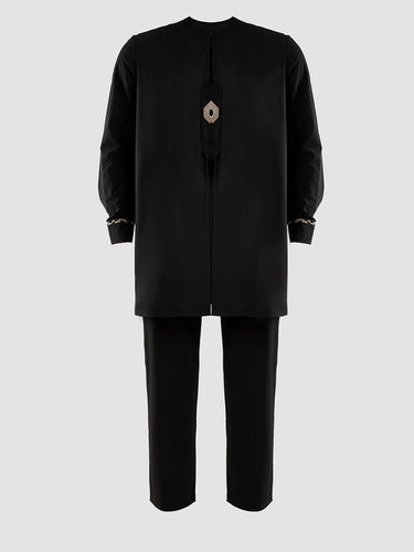 TACOHEAL Men's Ethnic Minimal Embroidery Vest 3-Piece Set