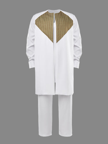 TACOHEAL New Embroidery Vest Wedding Men's 3-Piece Set