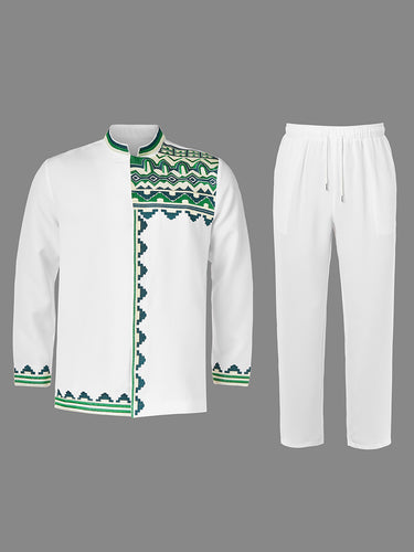 TACOHEAL Special Embroidered Long Sleeve Men's Pants Set