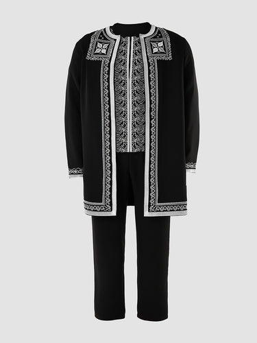TACOHEAL Luxury Embroidery Agbada 3 Pieces Men's Set