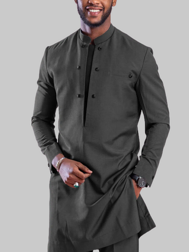 TACOHEAL Black Long Sleeve Festival Men's Set