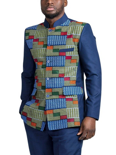 Ethnic Printed Button Down Men's Pants Set