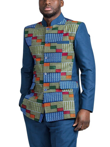 Ethnic Printed Button Down Men's Pants Set