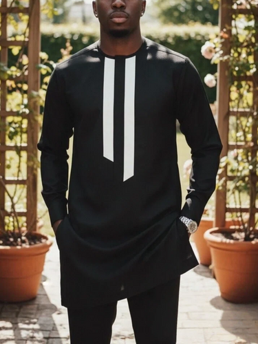 TACOHEAL Round Neck Printed Long Sleeve Pants Set