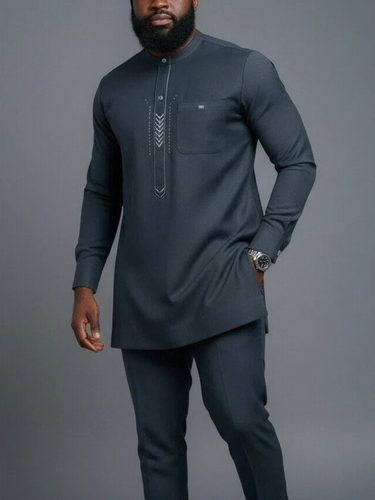 TACOHEAL New Embroidered Long Sleeve Men's Pants Set