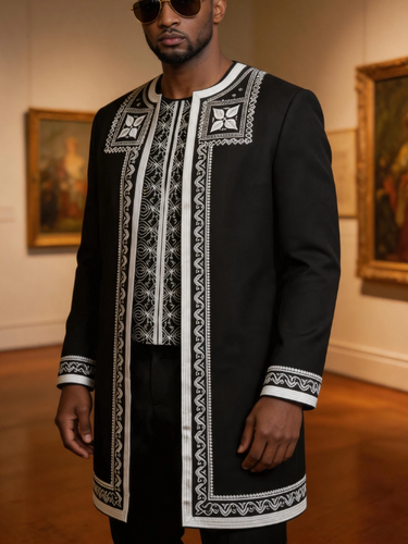 TACOHEAL Luxury Embroidery Agbada 3 Pieces Men's Set