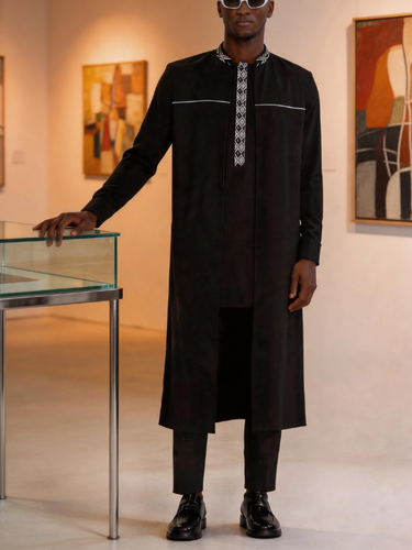 TACOHEAL Ethnic Embroidery Agbada 3 Pieces Set For Men