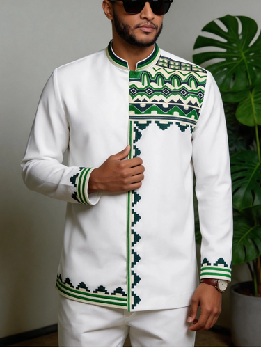 TACOHEAL Special Embroidered Long Sleeve Men's Pants Set