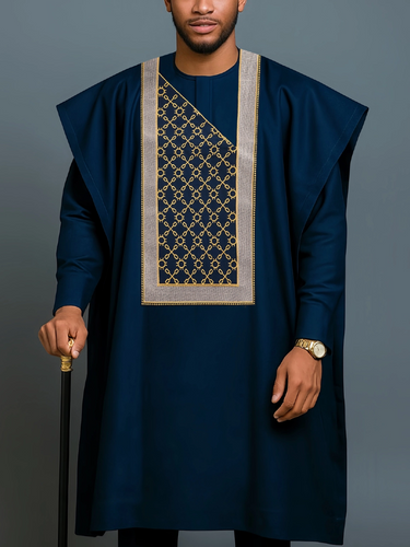 TACOHEAL Special Embroidered Agbada 3 Pieces Set For Men