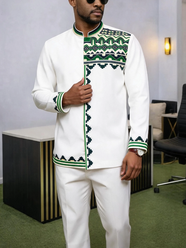 TACOHEAL Special Embroidered Long Sleeve Men's Pants Set