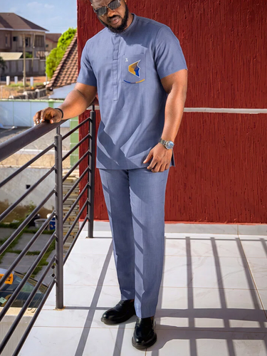 TACOHEAL Round Neck Short Sleeve Men's Set
