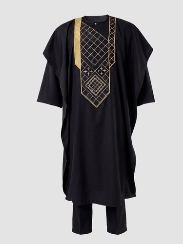 TACOHEAL Luxury Embroidered Agbada 3 Pieces Set For Men