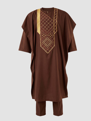 TACOHEAL Luxury Embroidered Agbada 3 Pieces Set For Men
